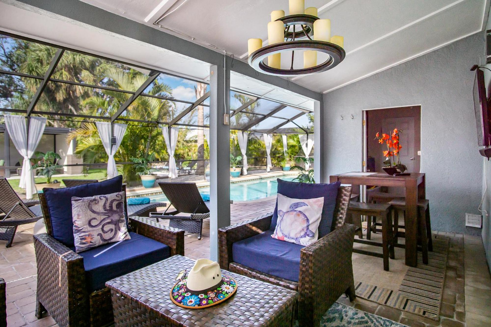Апартаменты Luxury Zen Den With Heated Pool Just Off Siesta Key Сарасота Экстерьер фото