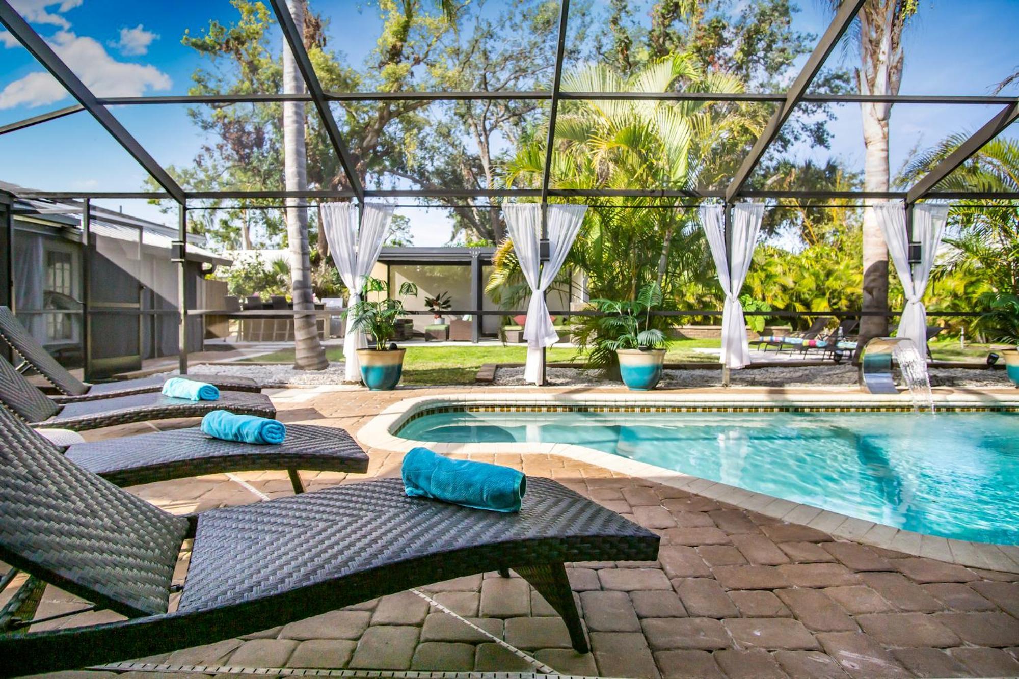 Апартаменты Luxury Zen Den With Heated Pool Just Off Siesta Key Сарасота Экстерьер фото